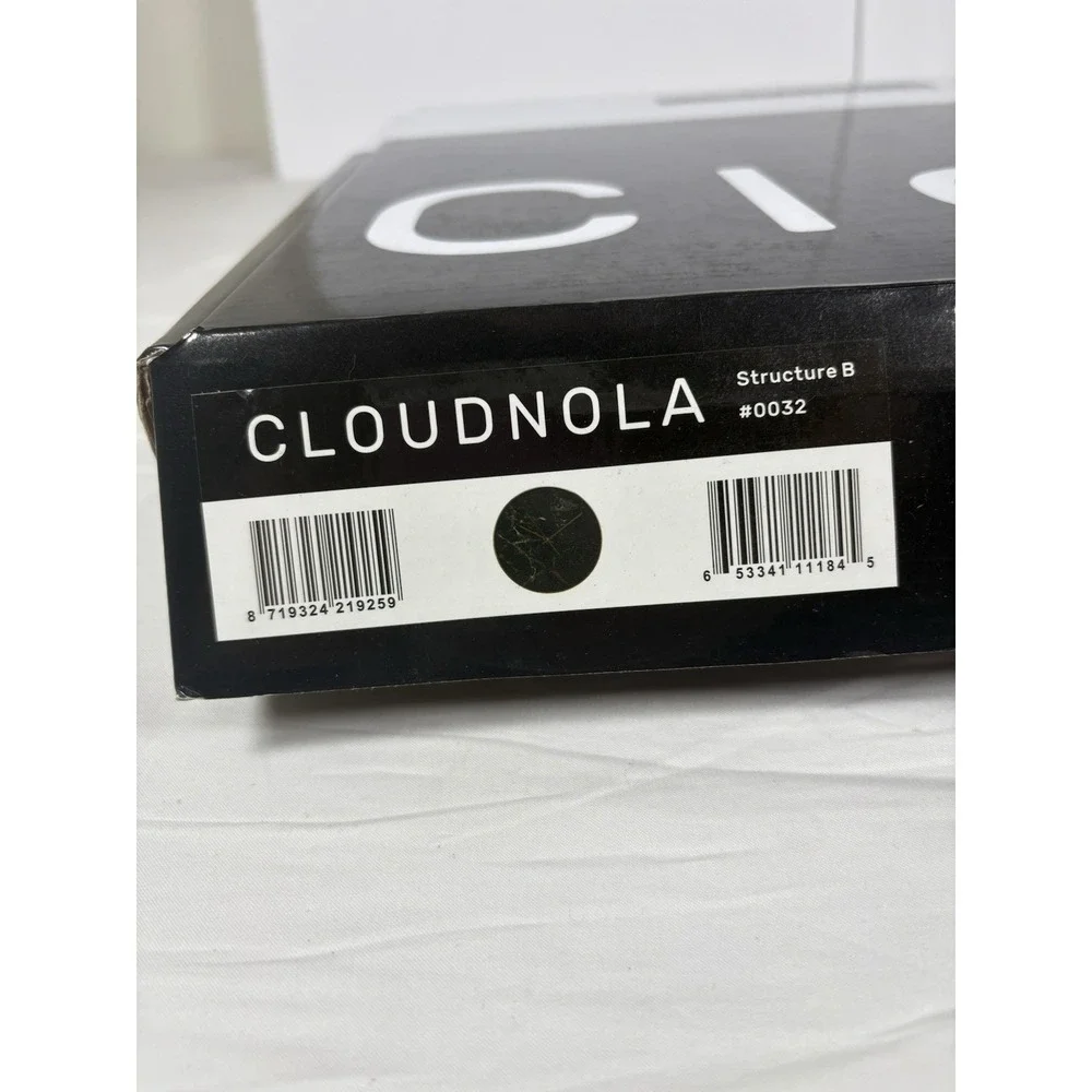 cloudnola Structure B faux Marble Wall Clock Black Gold Frame Modern Quartz NEW